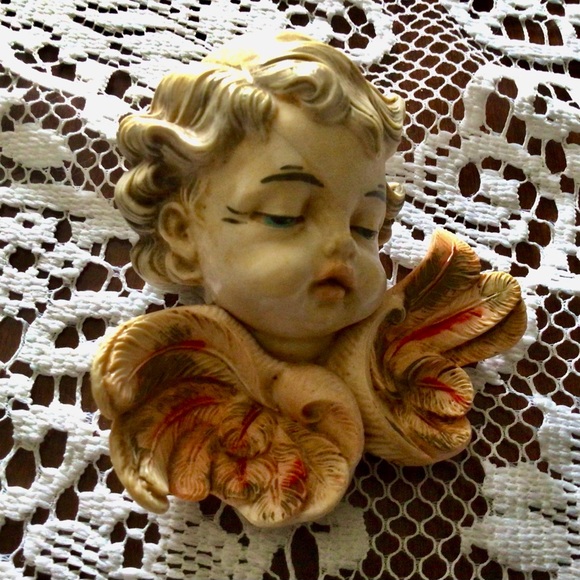 Cherub angel vintage ornament - Picture 1 of 7